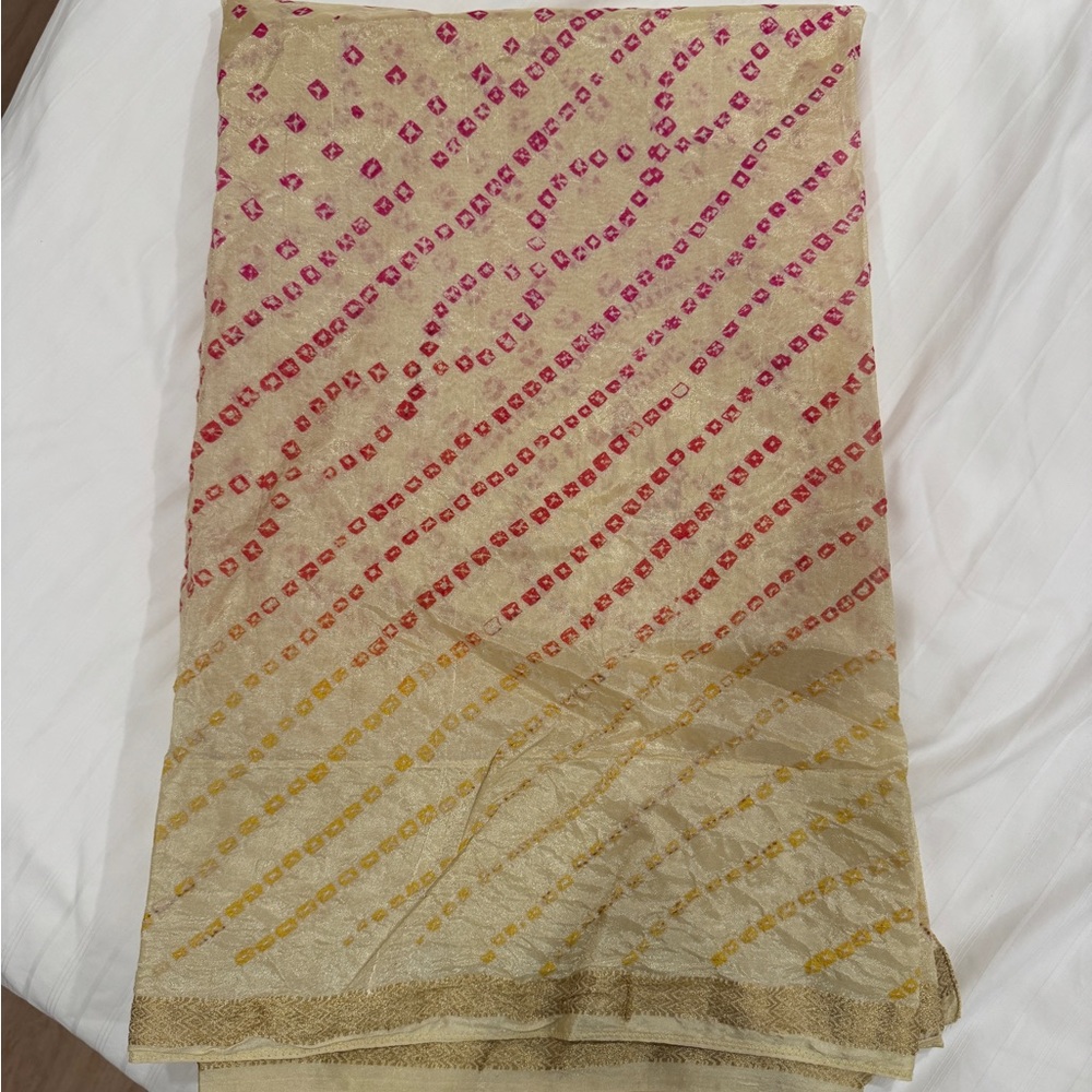 Bhandani Saree Light Yellow brand new